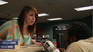 Dumb blond library commercial