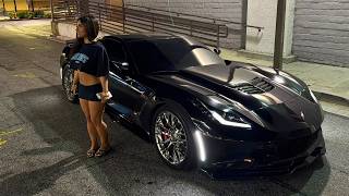 I PICKED HER UP IN MY PROCHARGED C7 Z06 .. THEN WE WENT RACING