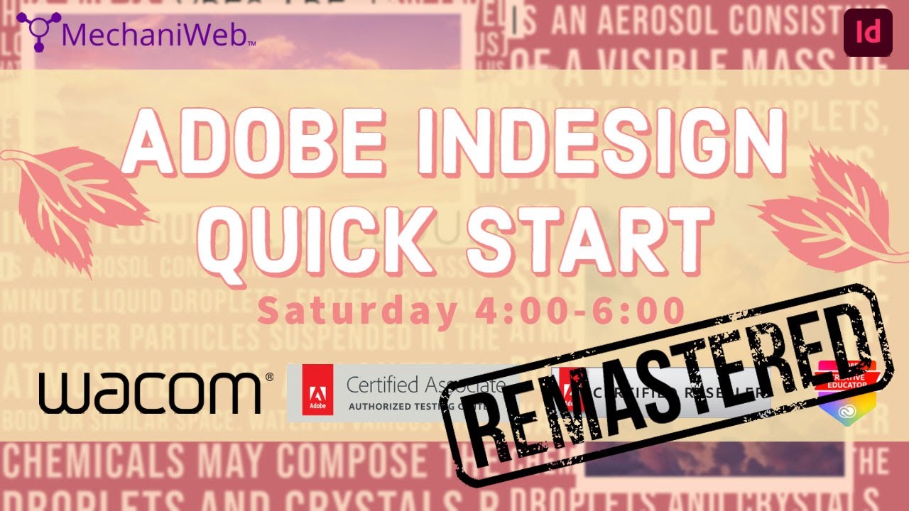 Remastered - Adobe InDesign Quick Start - YouTube