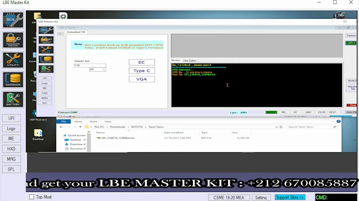 Extract EC firmware from BIOS image using LBE MASTER KIT