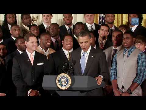 President Obama Welcomes BCS Champion Auburn