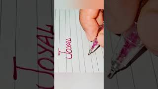 Name Joyal Mathumitha Hand Writing In English