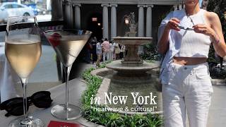 nyc heatwave diary: quiet self-care, The Frick Collection, art deco cafe in FiDi, World Cup fashion