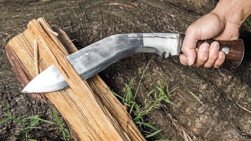 Turning a Rusty BEARING into Shiny but Razor Sharp COMBAT KNIFE