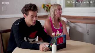 Harry Styles and Nick Grimshaw play bingo at a nursing home