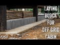 S2 EP42 | TIMBER FRAME | BUILDING OFF GRID CABIN & LAYING BLOCK FOR STONEWORK