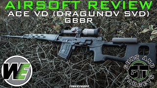 Airsoft Review #108 WE ACE VD (DRAGUNOV SVD) GBBR (Guns And Targets) [FR]