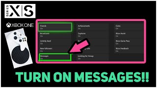 Xbox Series X S How to Turn ON Messages!