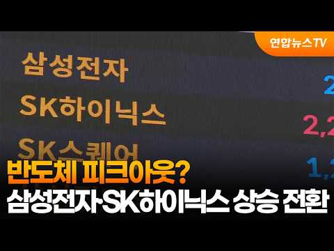 반도체 피크아웃?…삼성전자·SK하이닉스 상승 전환 / 연합뉴스TV (YonhapnewsTV)