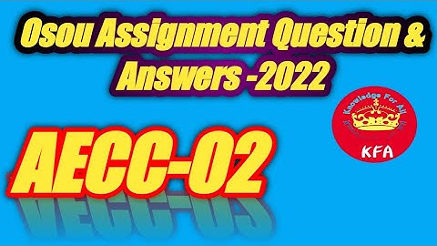 AECC-02 All Assignment Question And Answer In One Video