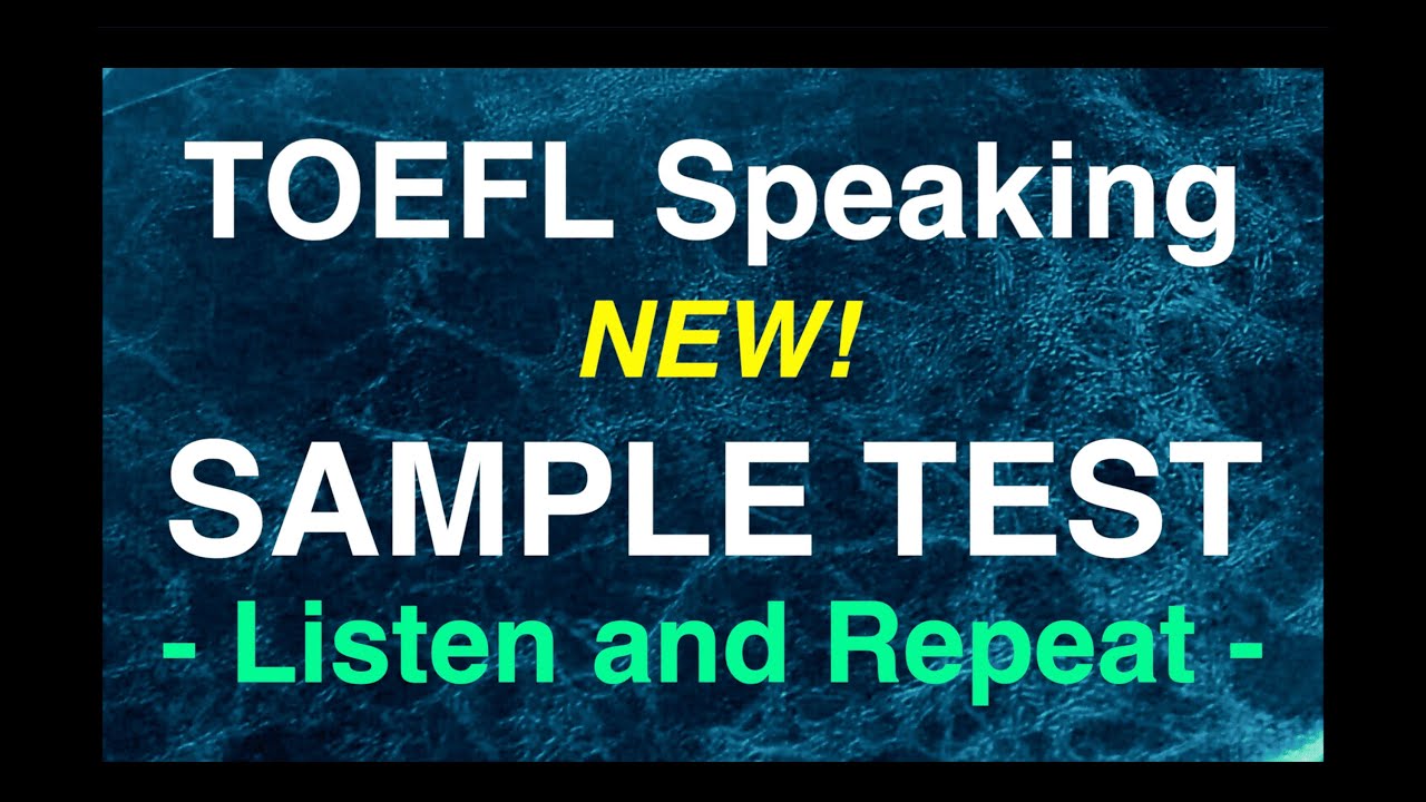 【TOEFL Listen & Repeat】Sample Tests - No.1
