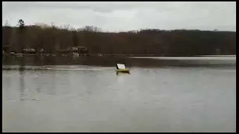 Helen Vail in the music kayak