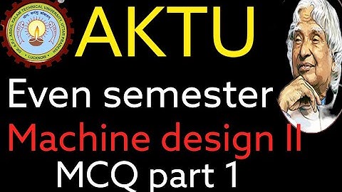 #Machine design 2 #MCQ exam aktu