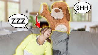 GIANT TEDDY BEAR IS ALIVE!! *PRANK On GRANDMA* | The Royalty Family