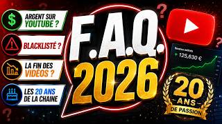 FAQ 2026 : Plein de questions en LIVE ! (Blacklisté, Jeux Vidéo, Tests, les 20 ans sur Youtube...)