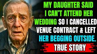 My DAUGHTER Said I Couldn’t Attend Her Wedding So I Cancelled Venue Contract And Left Her Begging