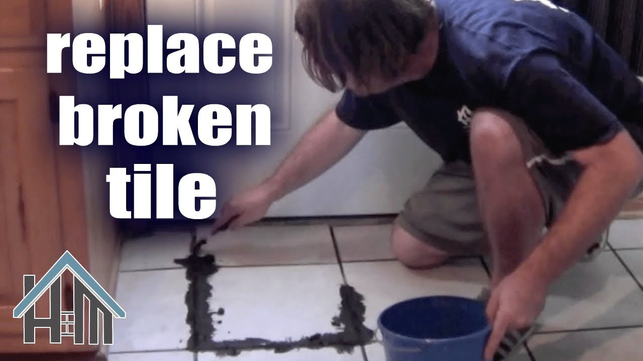 How to replace broken ceramic tile, repair tile. Easy! Home Mender. YouTube