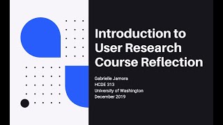 HCDE 313 || Course Reflection || Gabrielle Jamora