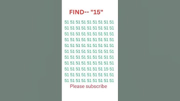 FIND OUT👁️15👁️#IQtest#Eyetest#Math#Gk #BrainExercise#Puzzle#yt #Quiz#Learn#Reels#Views #Viral#Shorts