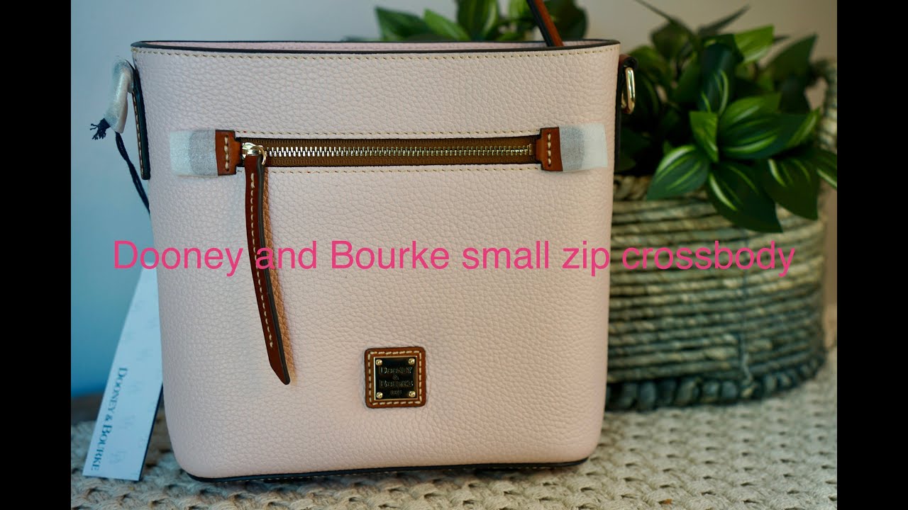 Dooney & Bourke Borsa A Mano Piccola Zip Crossbody In Pelle Pebble Grain, Blu Notte, Dimensioni 19x3x19 Cm, Tracolla Regolabile - 3