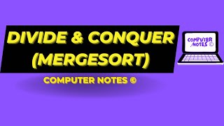 MergeSort | Divide and Conquer | Analysis & design of Algorithm #computerscience #bca
