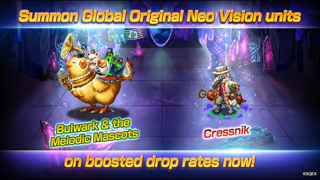 【FFBE】Global Original NV units, Cressnik and Bulwark & the Melodic Mascots!【Global】