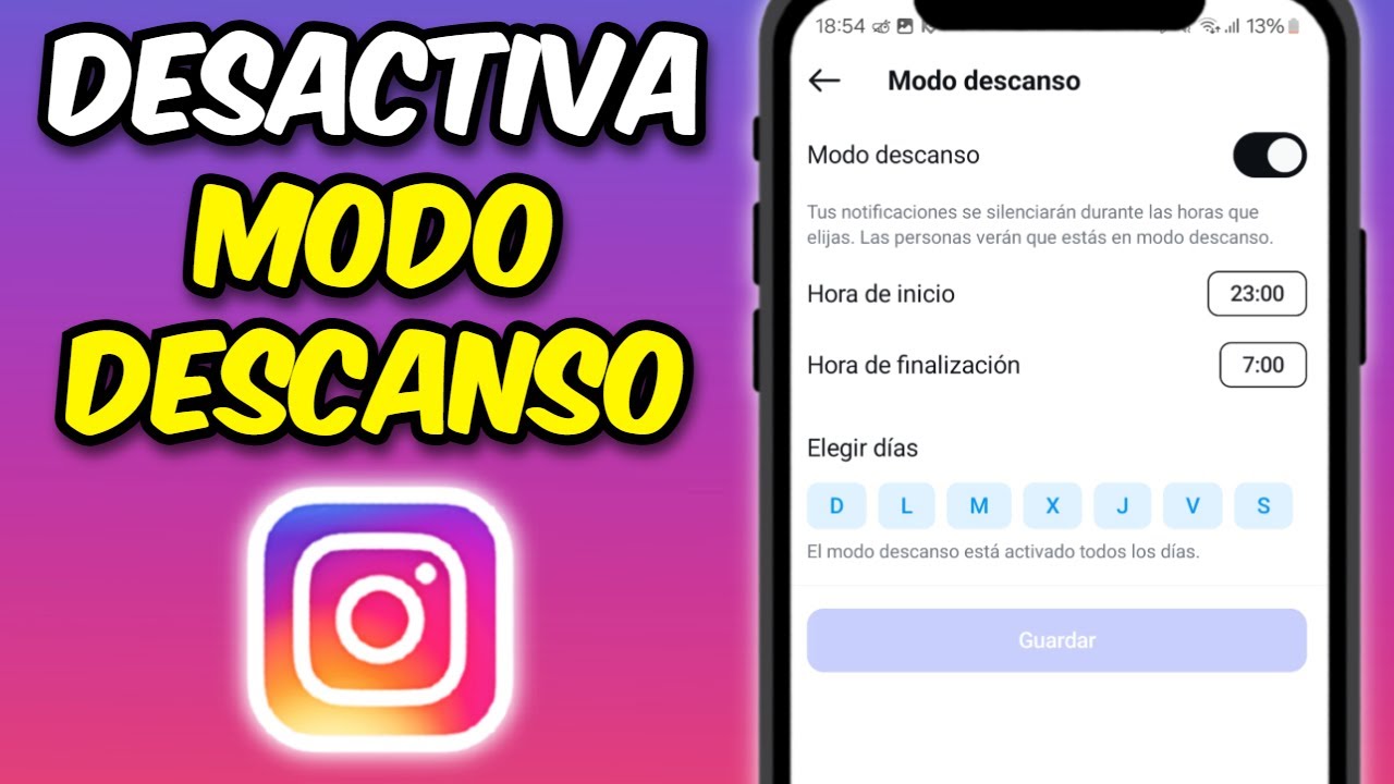 Como Desactivar el Modo Descanso en Instagram (Fácil y Rápido) - YouTube