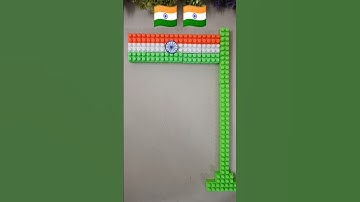 🇮🇳,🧡🤍💚,Indian Flag pattern with blocks,tricolor making with blocks, #Tiranga,#tricolor,#youtubeshort
