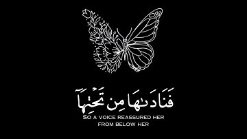 "فناداها من تحتهآ الَّا تحزني" تلاوه هادئه ومريحه للنفس للقارئ شريف مصطفى 💙