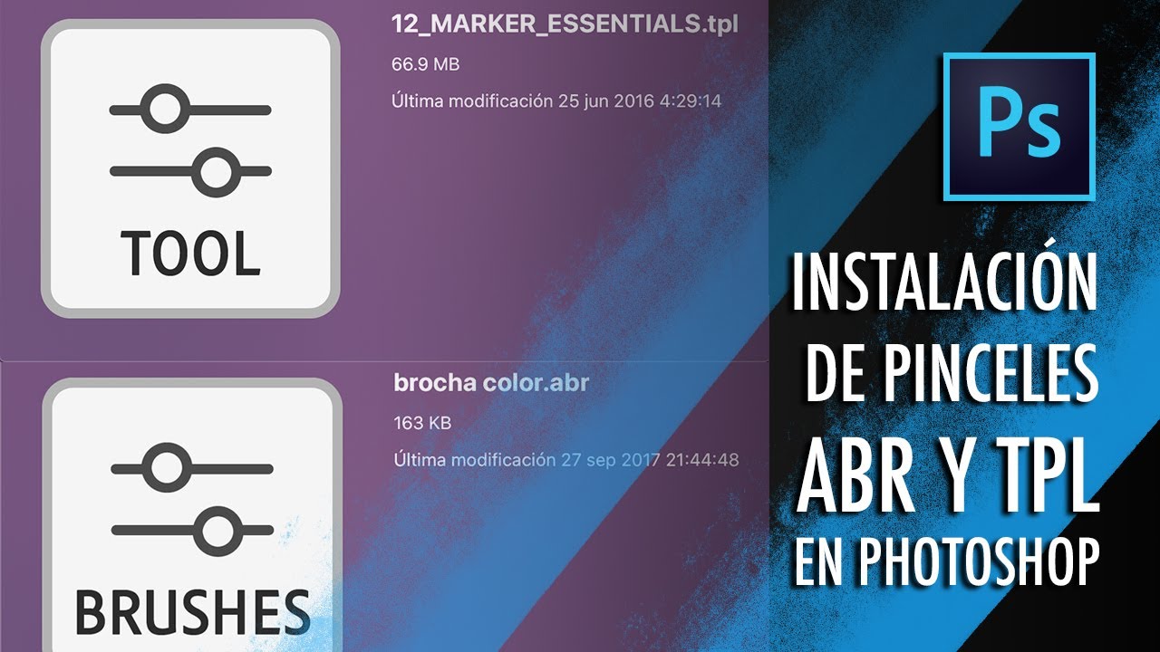 Instalar pinceles abr y tpl en YouTube