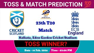 England vs Scotland toss Prediction | today toss prediction | t20 world cup 2026 
