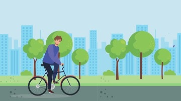 Character Cycling, Bicycle Animation After Effect |  Motion Graphics.