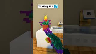 Minecraft Working Sink🚰 #shorts