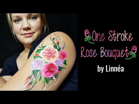 One Stroke Rose Bouquet by Linnéa