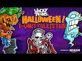 Wacky toons halloween collection tshirts with cartoon ghosts skeletons vampires and pumpkins