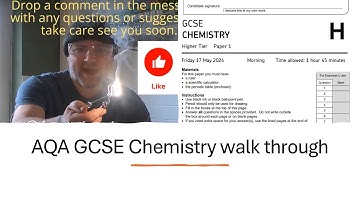 Chemistry paper 1 AQA GCSE 2022 Walkthrough