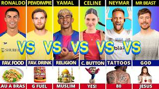 Who Has the BEST Life? 🤯 Ronaldo vs PewDiePie vs Yamal vs Celine Dept vs Neymar vs MrBeast