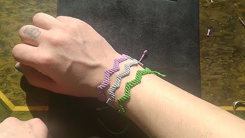 Zig Zag Macrame Bracelet Tutorial / DIY