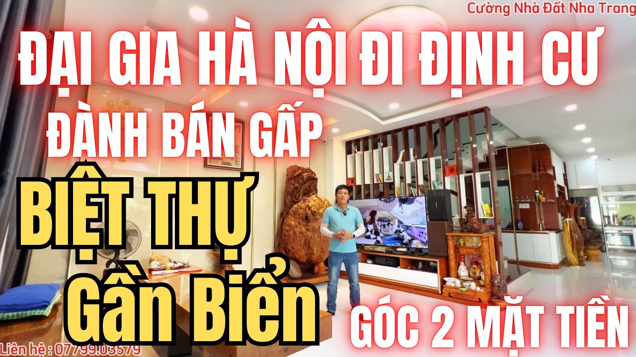 Biệt Thự Cao Cấp Nha Trang - Đại Gia Hà Nội Đi Định Cư đành Bán gấp Biệt Thự góc 2 Mặt Tiền gần biển