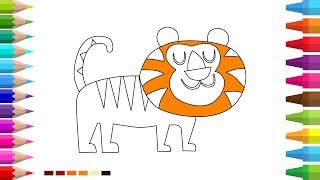 How To Color A Tiger Step By Step Drawing Lessons For Kids Coloring Pages For Kids How To Paint