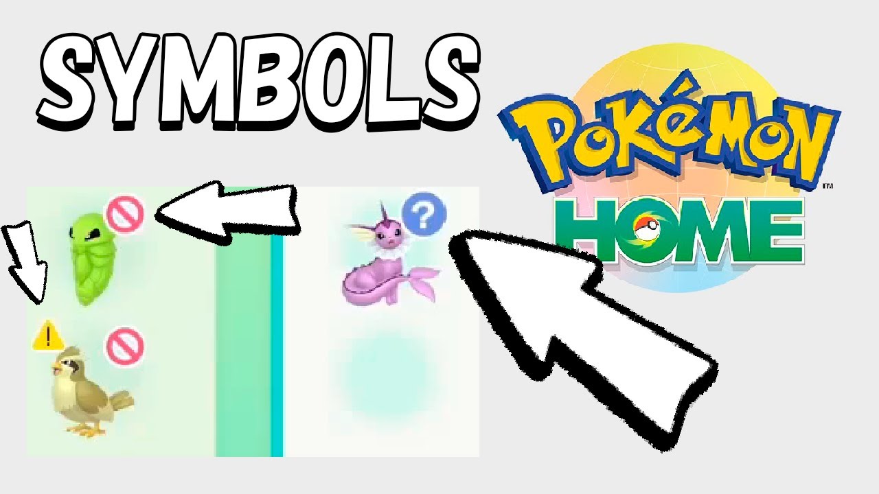 Pokémon HOME Symbols Explained - Error, question mark and warning