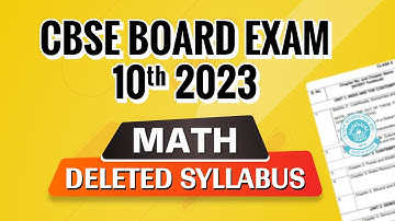 CBSE CLASS 10th MATH DELETED SYLLABUS | CHAPTERWISE MATHS BLUE PRINT 2022-23