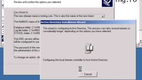 How To Install Windows 2003 Active Directory