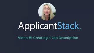 ApplicantStack - Creating a Job Description