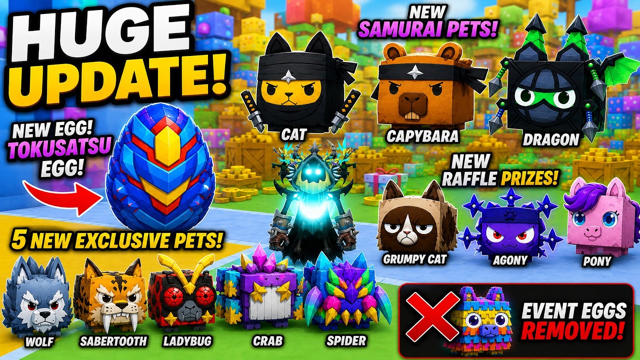 NEW Ninja Pets, Tokusatsu Egg & Raffle Prizes! HUGE PS99 Update!