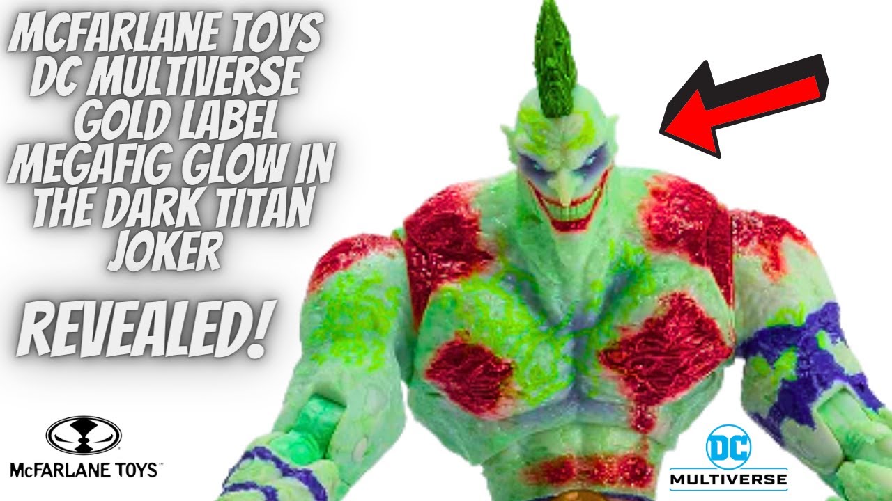 McFarlane Toys - DC Multiverse The Joker Titan, Figura Mega Edición Que Brilla En La Oscuridad Etiqueta Dorada Exclusiva De Tienda