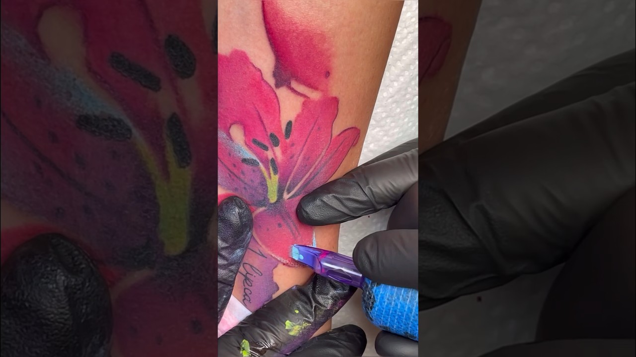 Soft color transition tattoo