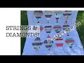 Make a string quilt using a DIAMOND shaped template (homemade of course)🙂
