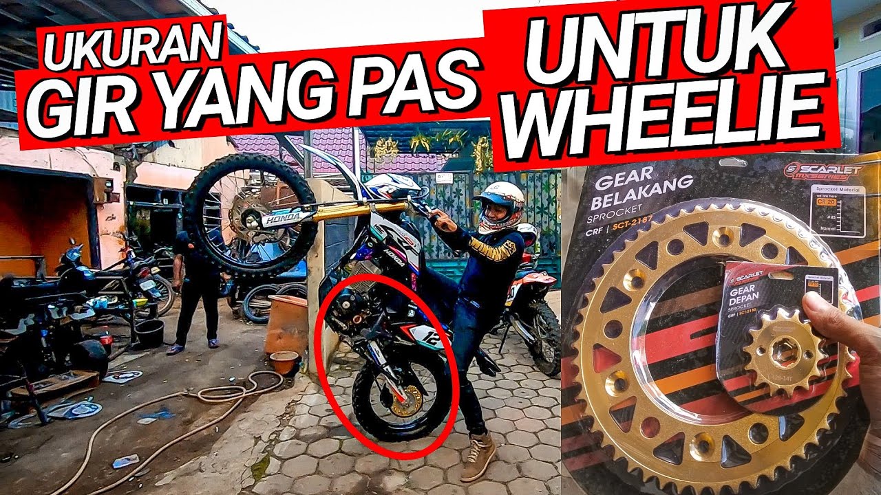 Ganti Gir CRF 150 Ukurannya Pas Untuk Wheelie YouTube