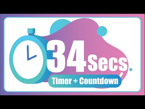 34 Seconds countdown Timer ⏱ with Alarm 🚨 (The Moments)
